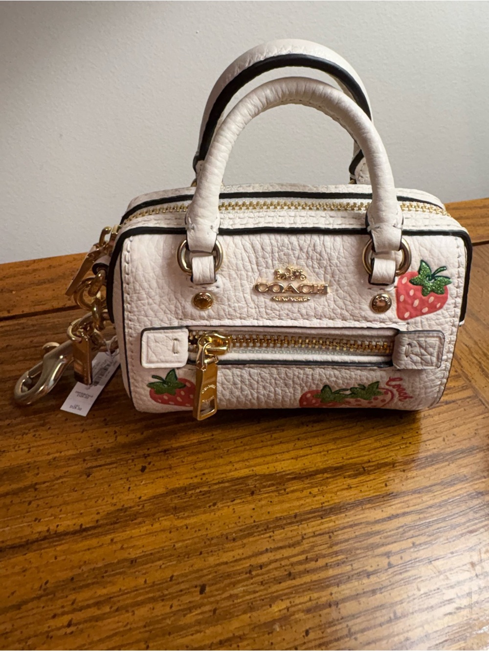 Coach Mini Rowan Strawberry Bag Charm